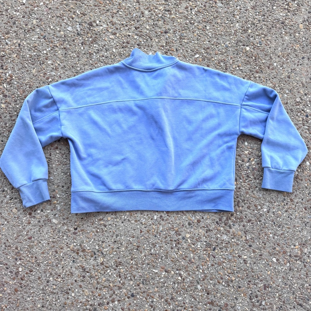 Fabletics Lavender Cropped Half Zip Pullover Swea… - image 7